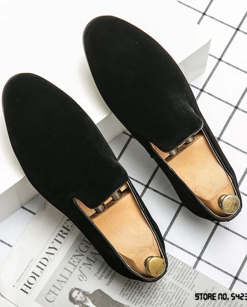 Designer di lusso New Suede Nero Verde Marrone Scarpe per uomo Casual Oxford Abito formale Calzature da sposa Zapatillas Hombre