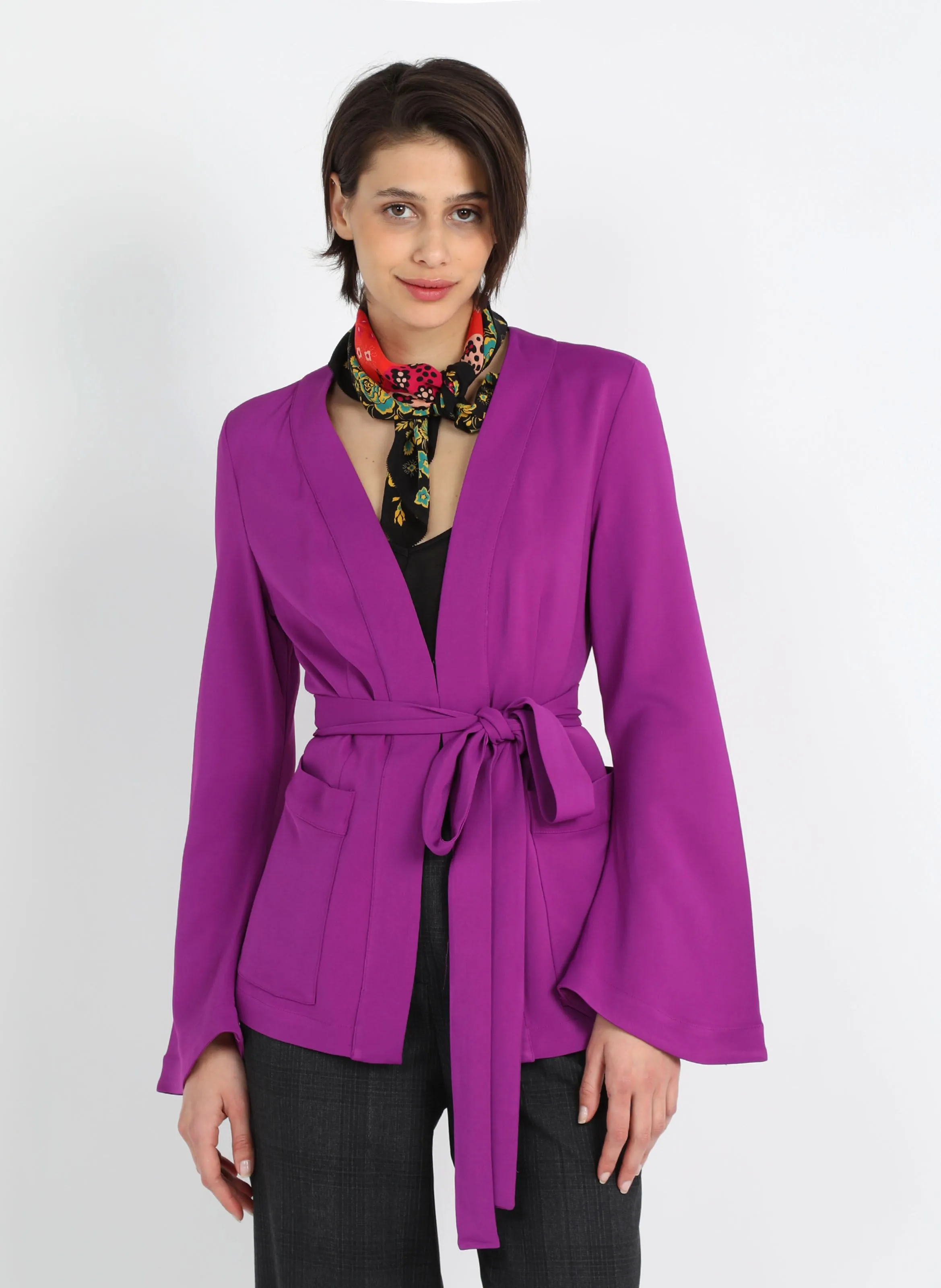  ESSENTIEL ANTWERP   CARTNO - Giacca morbida sciancrata | Viola
