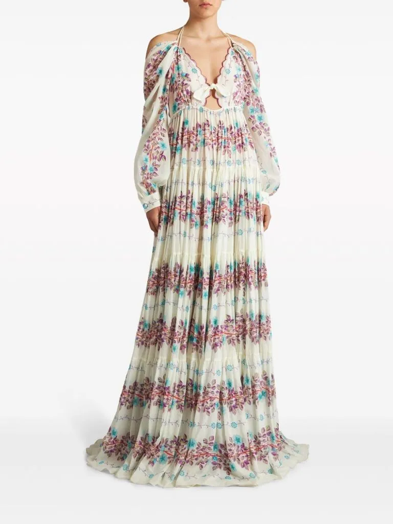 etro Abito lungo con stampa floreale