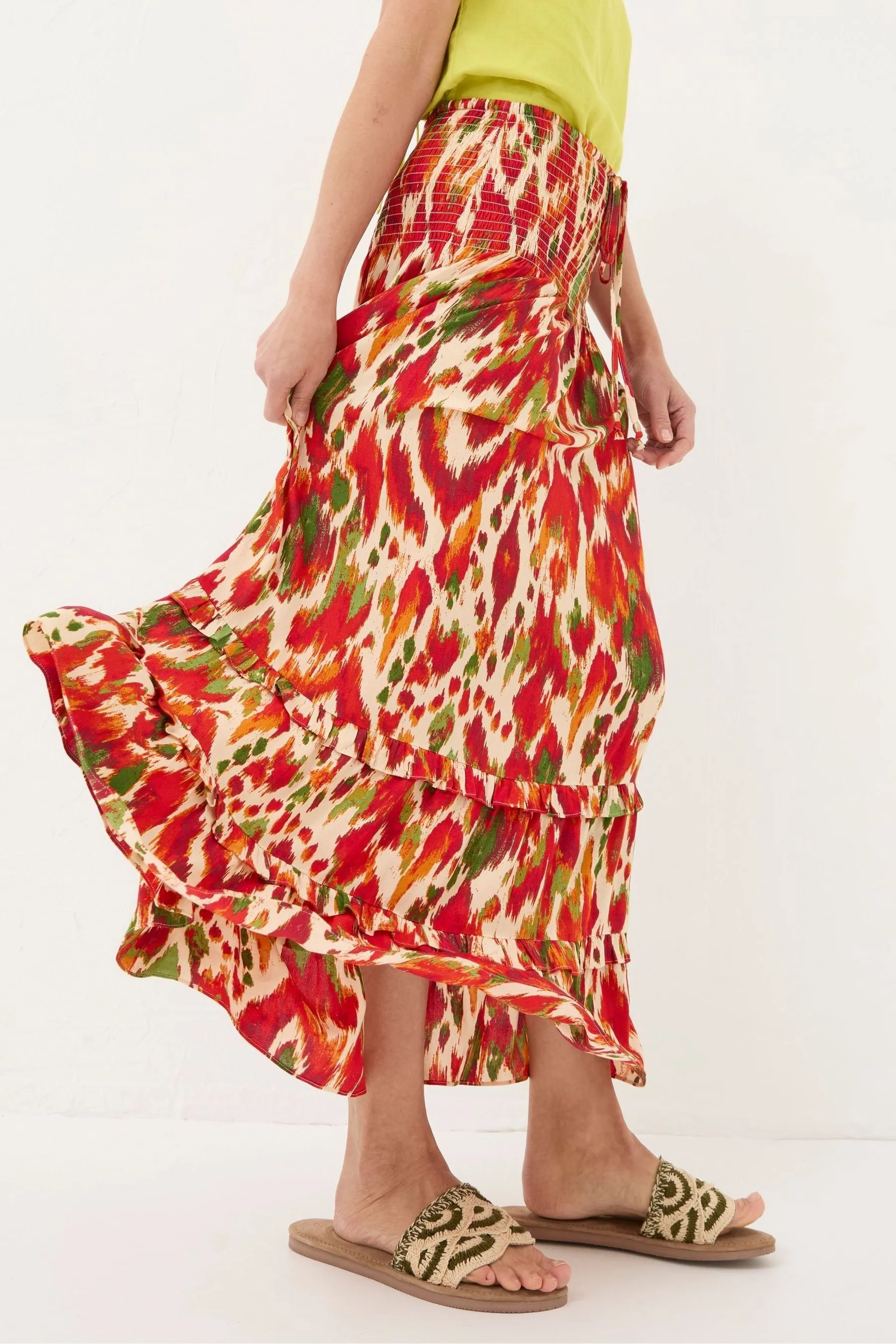 FatFace - Tegan Paradise - Gonna maxi con motivo ikat
