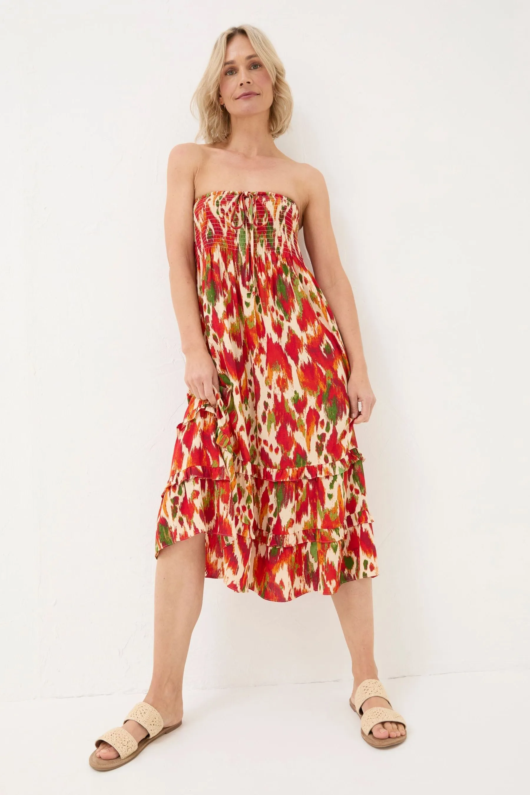 FatFace - Tegan Paradise - Gonna maxi con motivo ikat