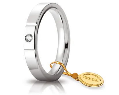 Fede Cerchi di Luce mm.3.5 in oro bianco