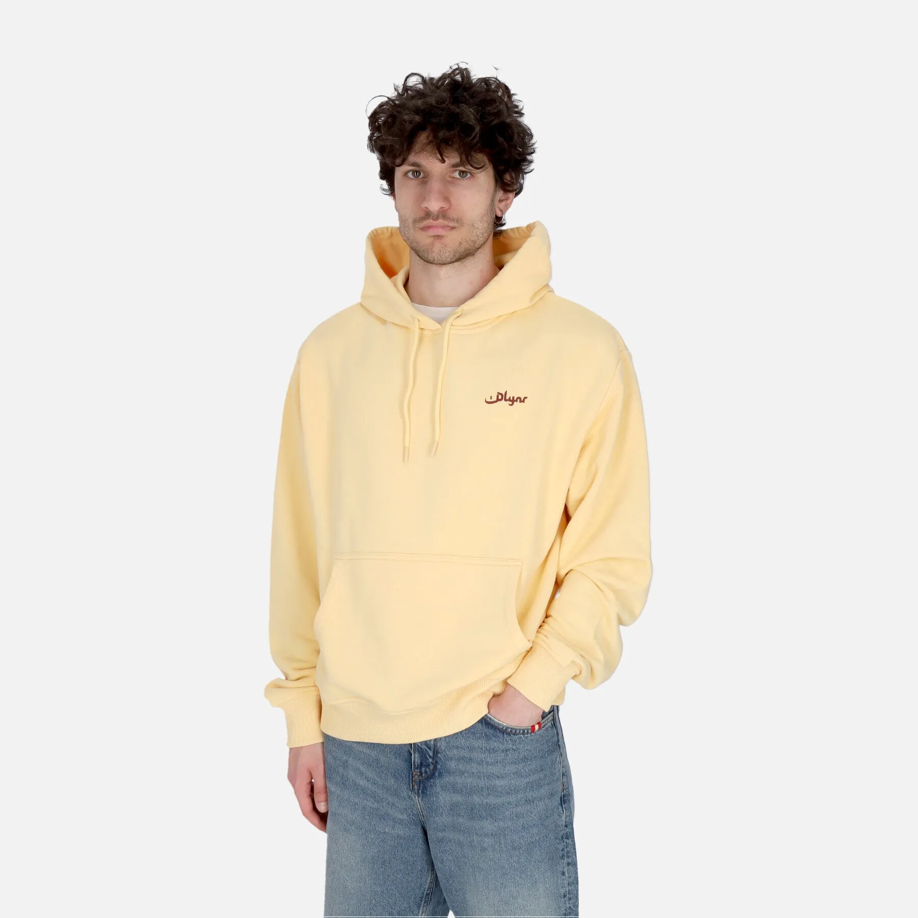 Felpa Leggera Cappuccio Uomo Persian Rug Hoodie Yellow