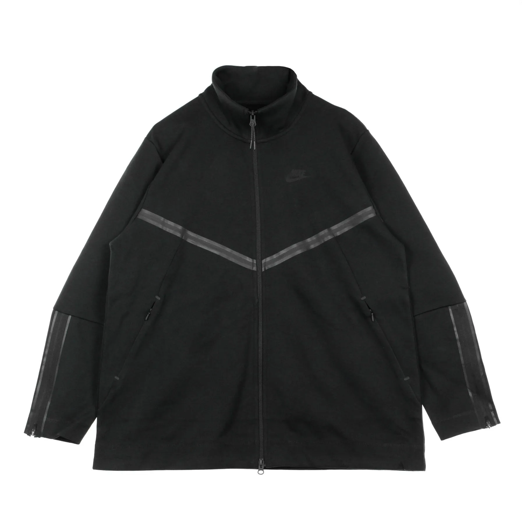 Felpa Leggera Collo Alto Donna Sportswear Tech Fleece Long Black/black