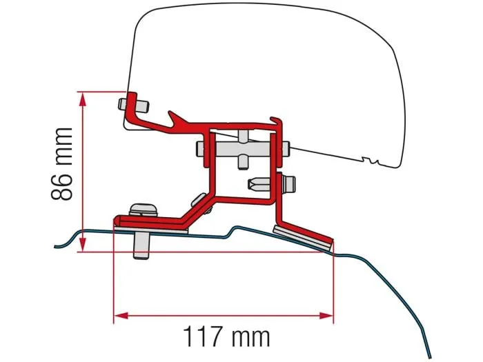 Fiamma adattatore F40Van Ford Custom L2
