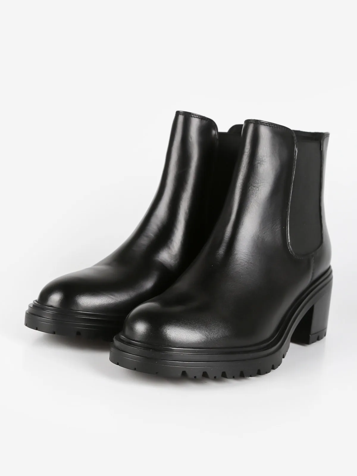 Geox D DAMIANA E  Bottines chelsea en cuir à talon