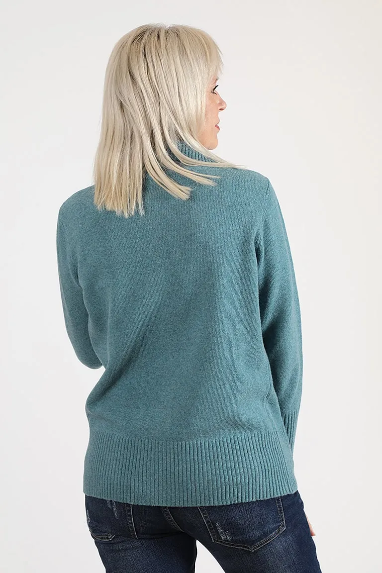 Giacca da donna in lana con tasche e collo da portare alto o a camicia – Modello Anna