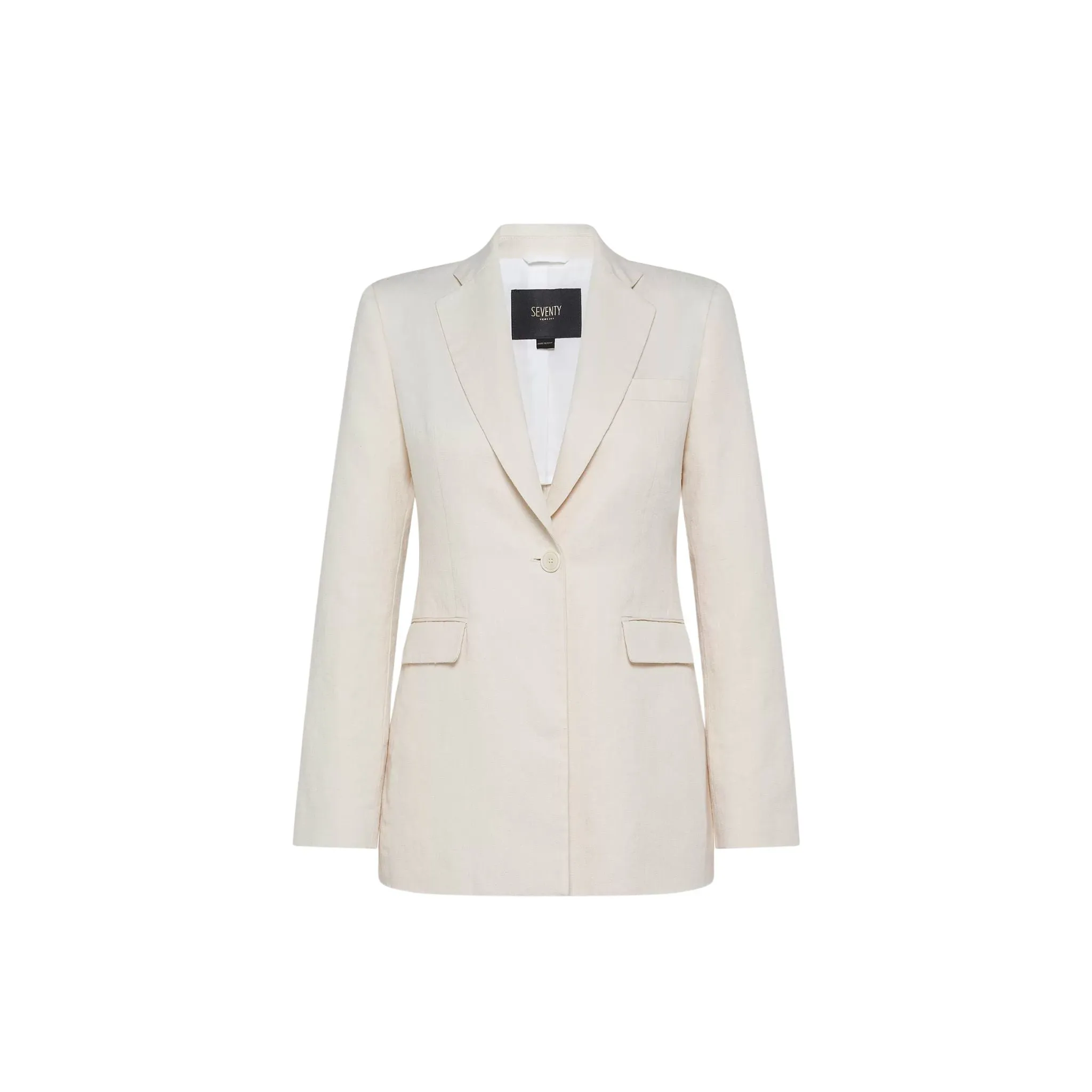Giacca donna in crespato dal design sfiancato