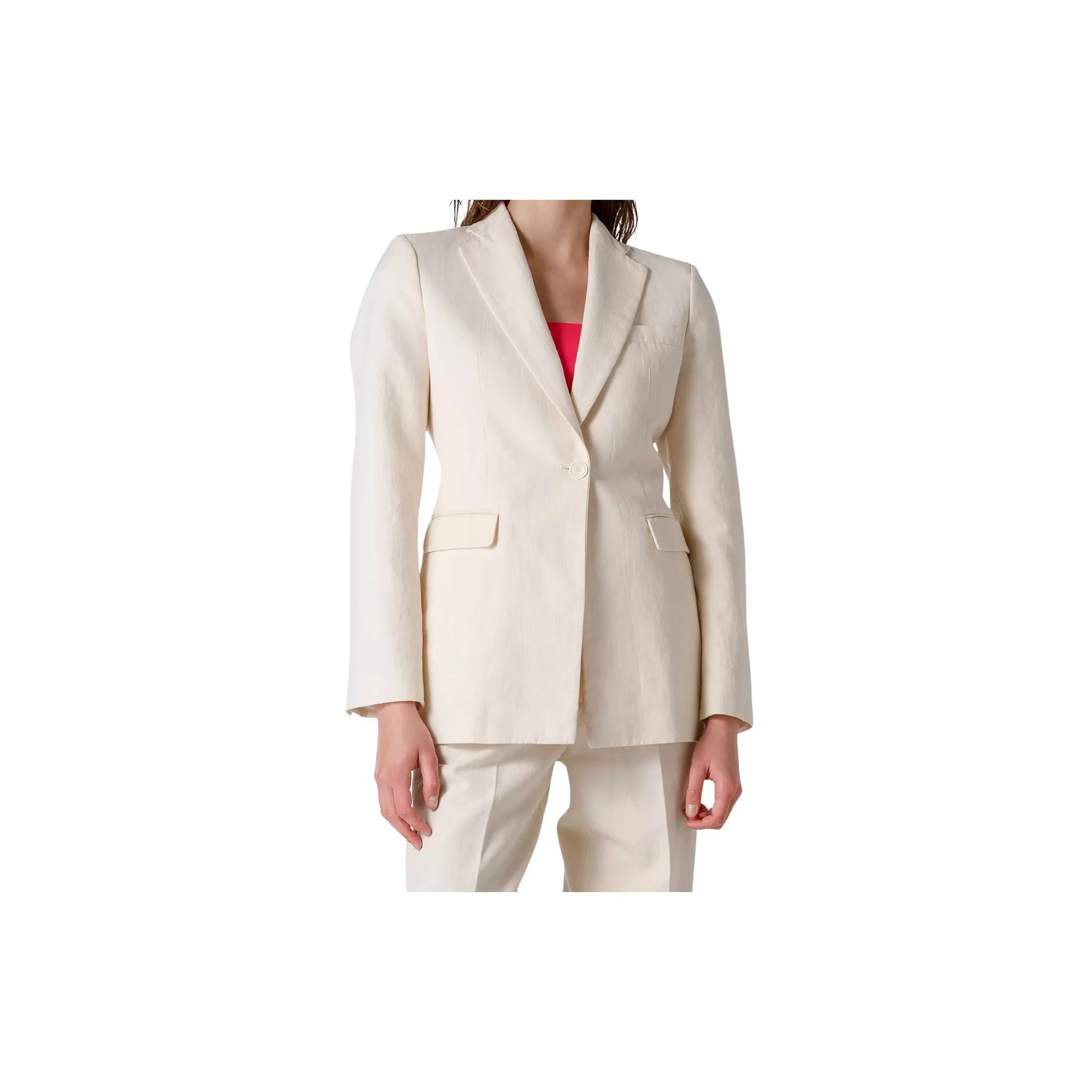 Giacca donna in crespato dal design sfiancato