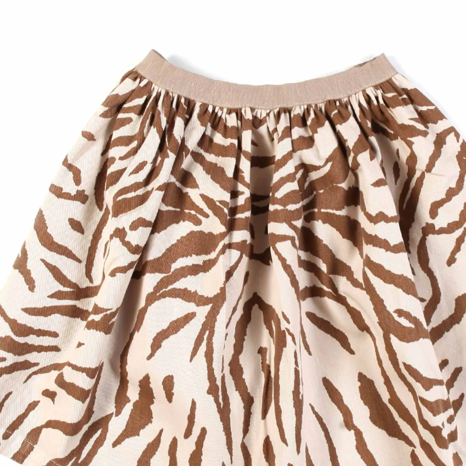 Gonna Animalier Marrone E Sabbia