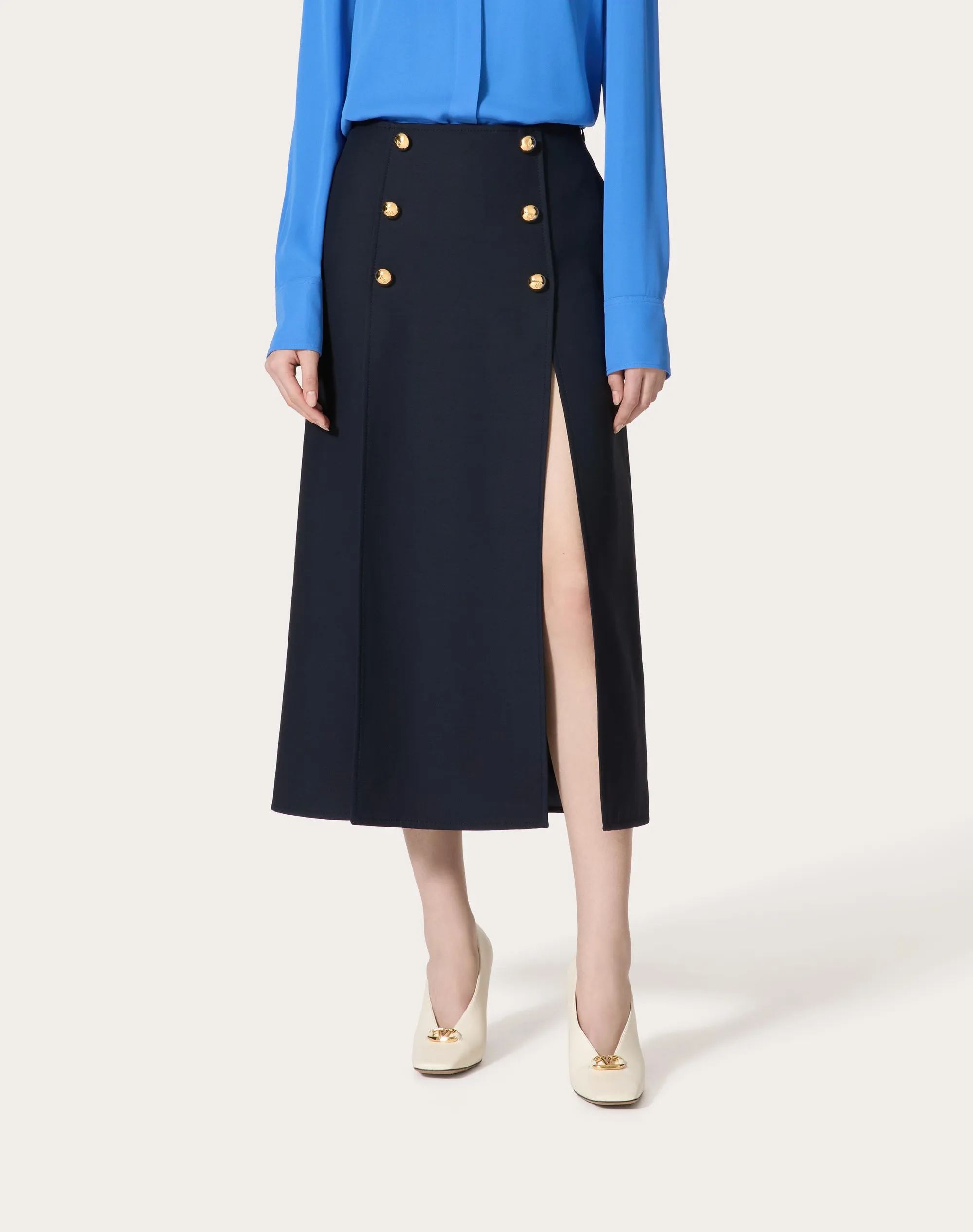 GONNA MIDI IN CREPE COUTURE