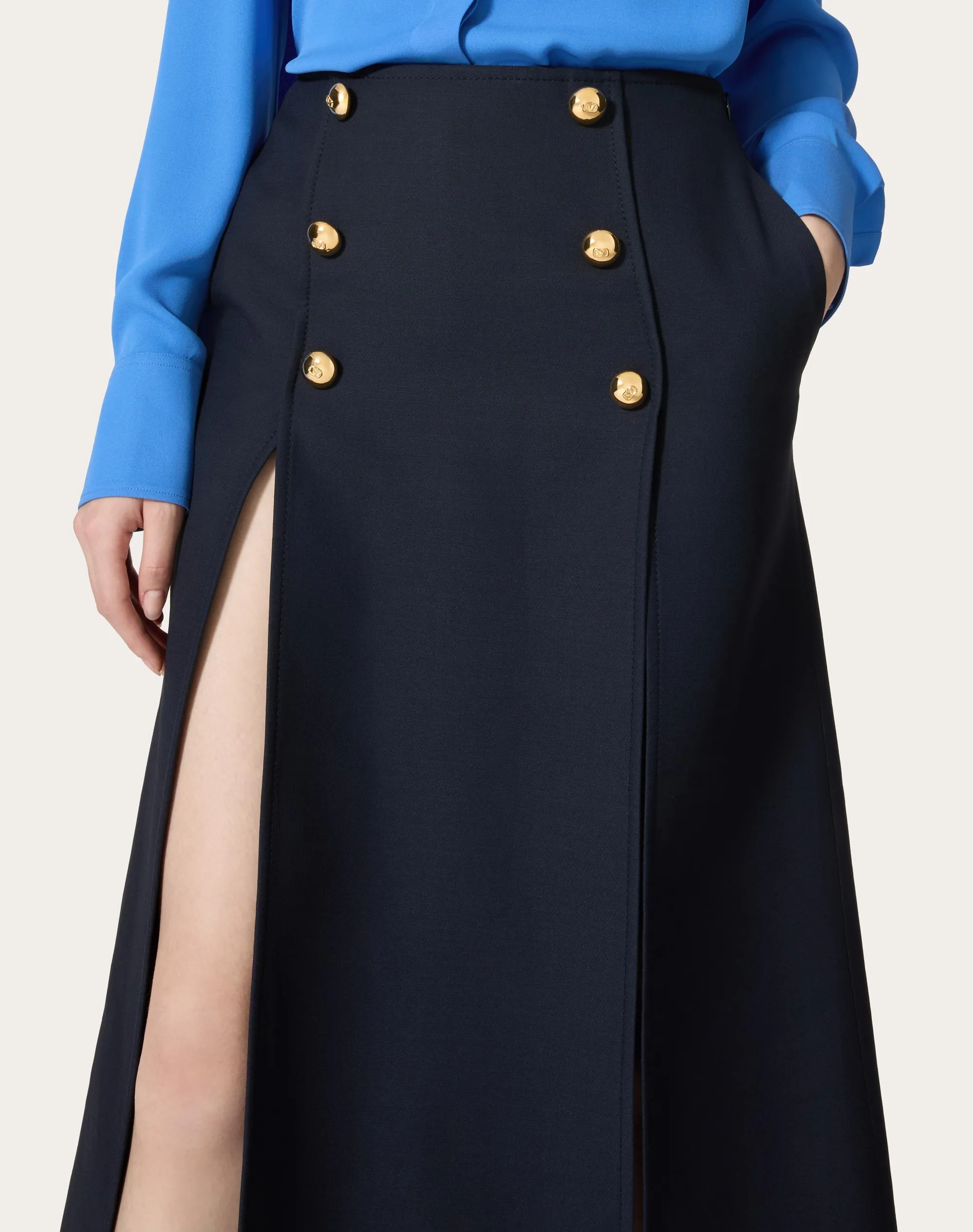 GONNA MIDI IN CREPE COUTURE