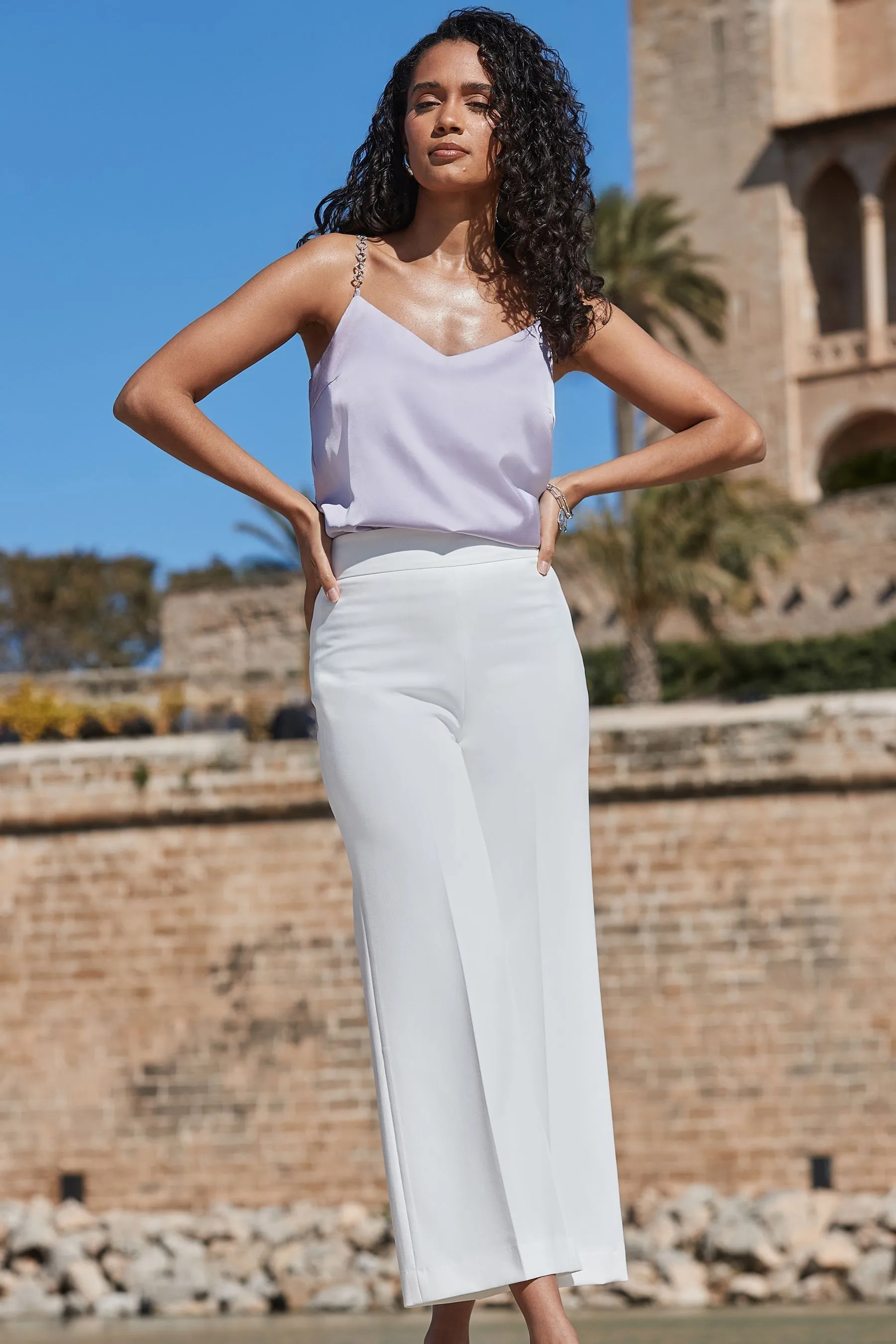 Gonna pantalone Sosandar con cintura
