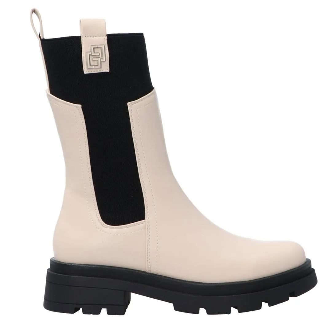 GR368 ecopelle metallic logo Beige