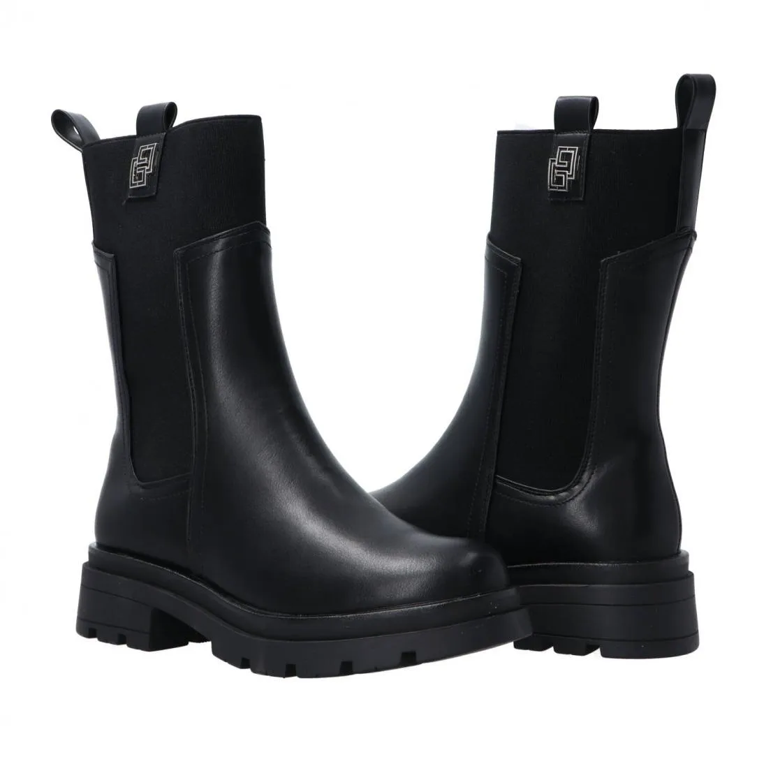 GR368 ecopelle metallic logo Nero