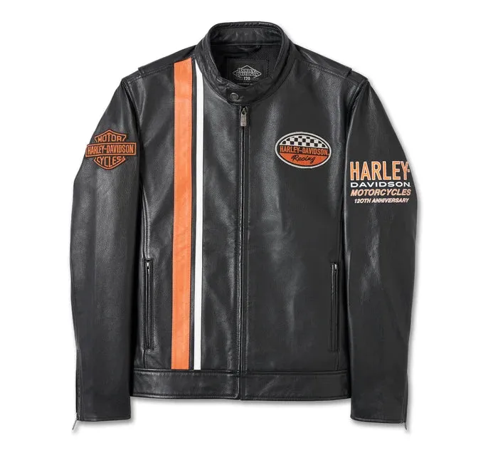 HARLEY DAVIDSON Giacca in pelle 120° Anniversario da uomo REF.97051-23VM