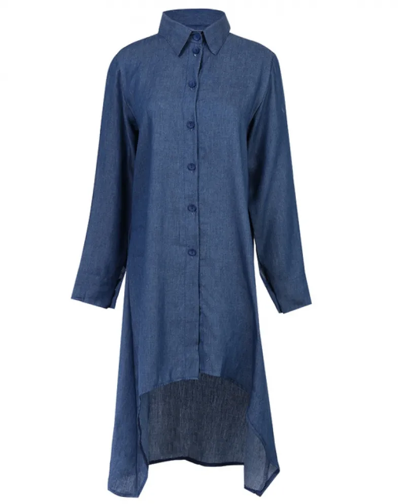 Hirigin Abito Autunno Donna Jeans Abito Office Lady Denim Abito Casual