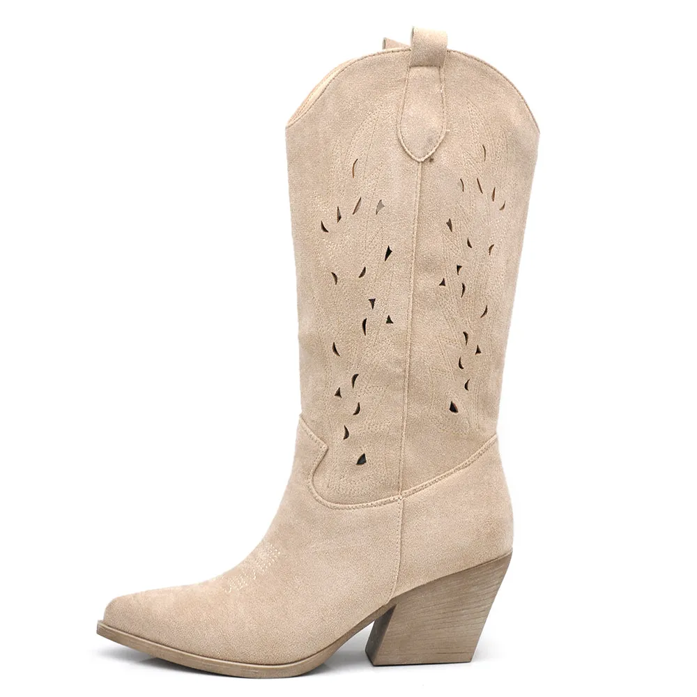 IF FASHION Stivali Stivaletti Primaverili Da Donna Texani Camoscio HJ922 lilla
