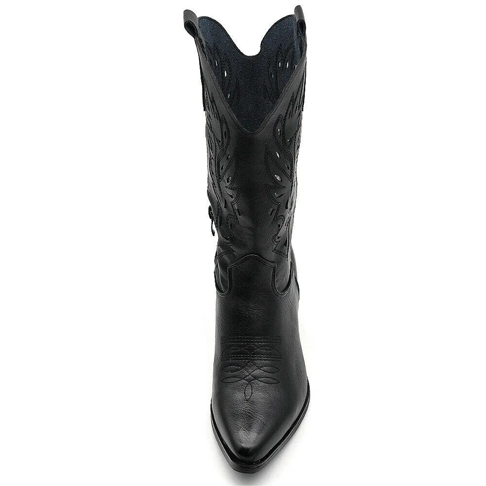IF FASHION Stivali Stivaletti Primaverili Da Donna Texani Cowboy Cowgirl MP403