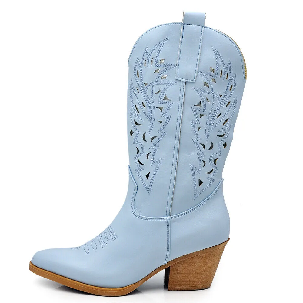 IF FASHION Stivali Stivaletti Primaverili Da Donna Texani Cowboy Cowgirl MP403