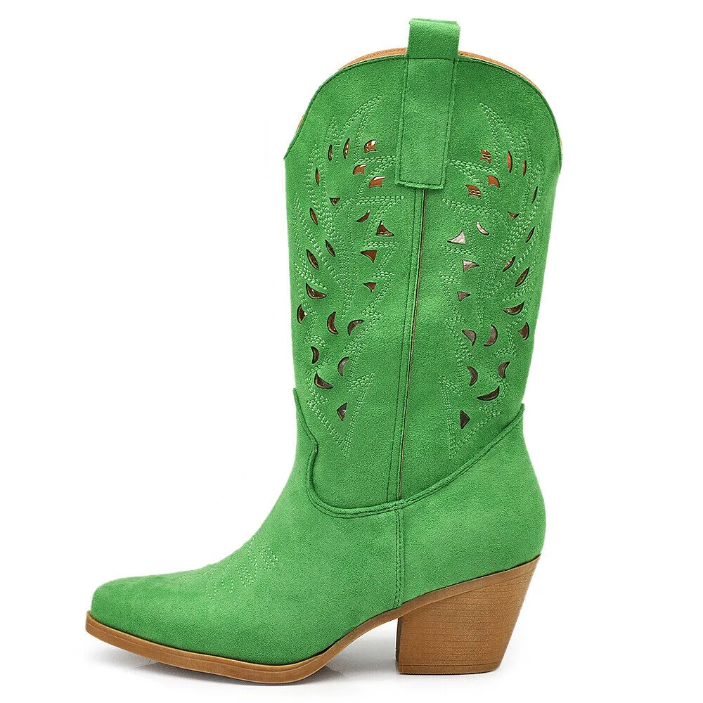 IF FASHION Stivali Stivaletti Primaverili Da Donna Texani Cowboy Cowgirl MP403