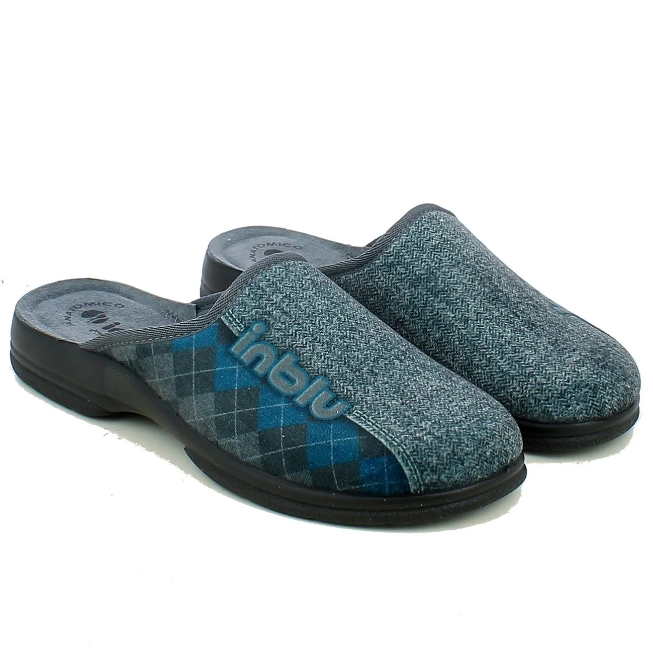 Inblu  Ciabatta chiusa Grigia con Rombi 