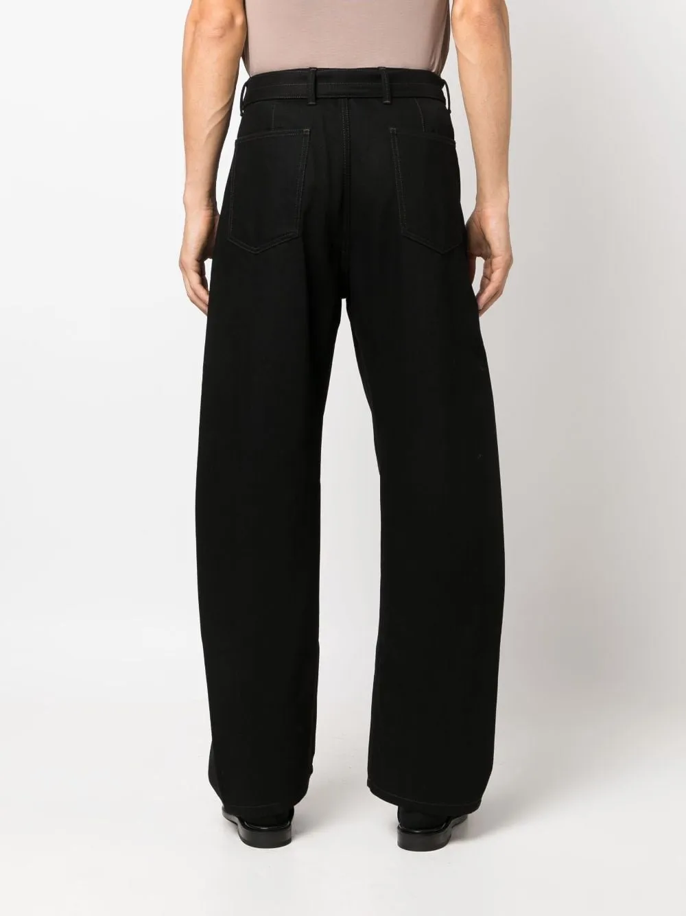 LEMAIRE DENIM TWISTED BELTED PANTS