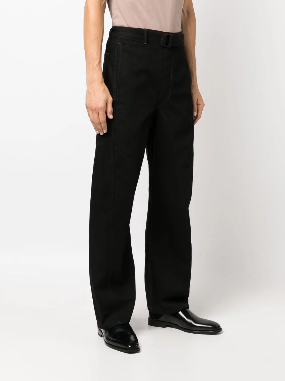 LEMAIRE DENIM TWISTED BELTED PANTS