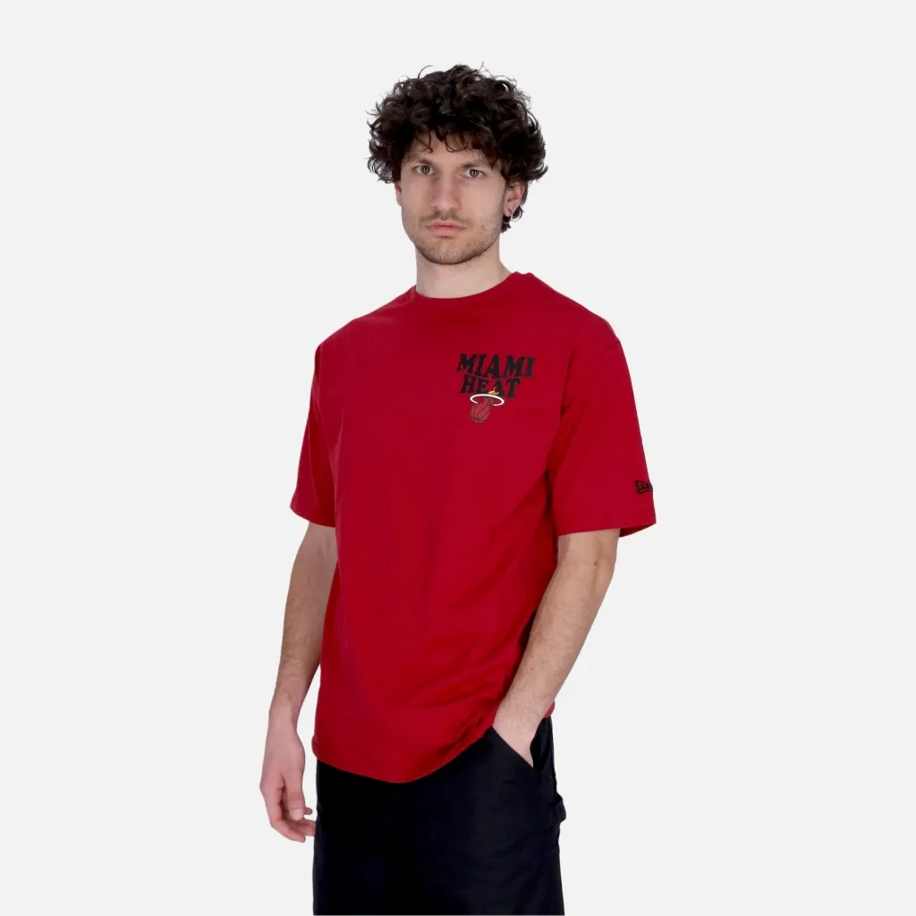 maglietta uomo nba script oversize tee miahea PRINT RED/WHITE