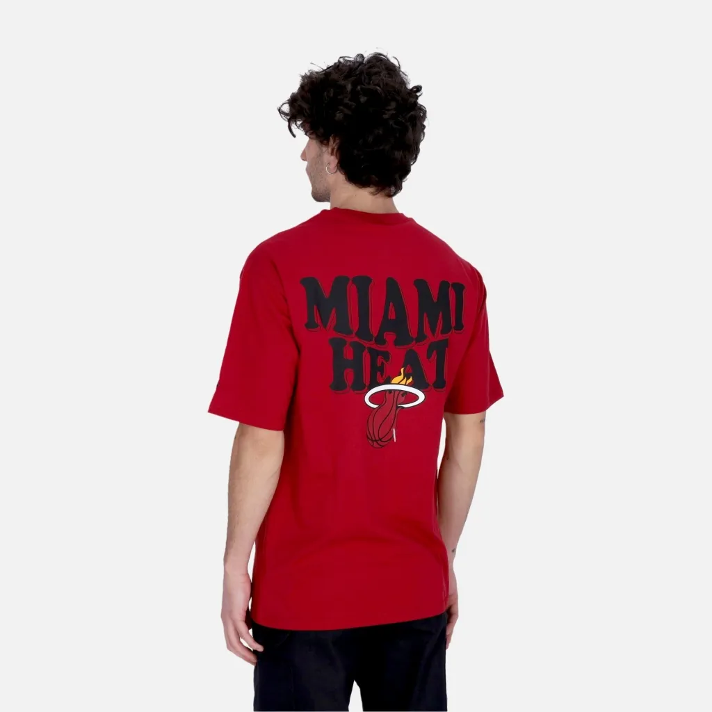 maglietta uomo nba script oversize tee miahea PRINT RED/WHITE