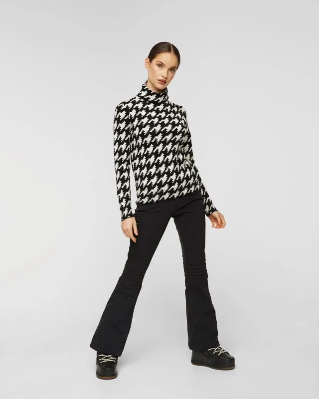 Maglione a collo alto in lana PERFECT MOMENT HOUNDSTOOTH