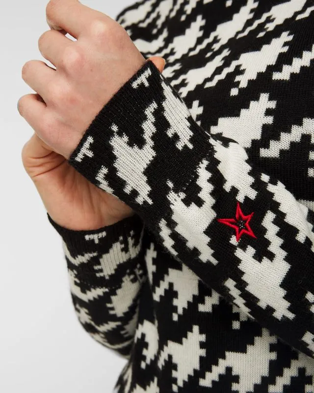 Maglione a collo alto in lana PERFECT MOMENT HOUNDSTOOTH