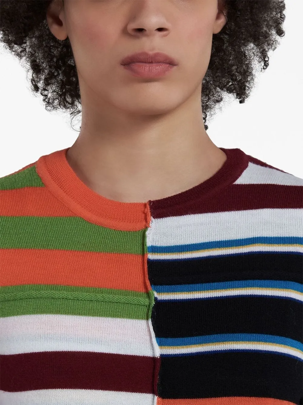 Maglione a righe con design color-block multicolore - donna