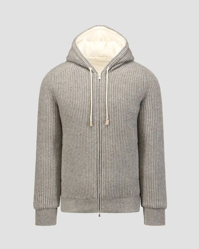 Maglione con apertura in cashmere da uomo Gran Sasso