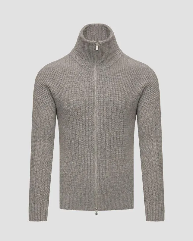 Maglione con apertura in lana da uomo Gran Sasso