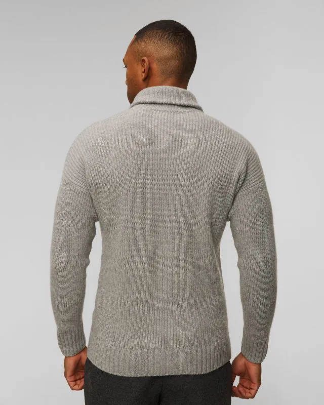 Maglione con apertura in lana da uomo Gran Sasso