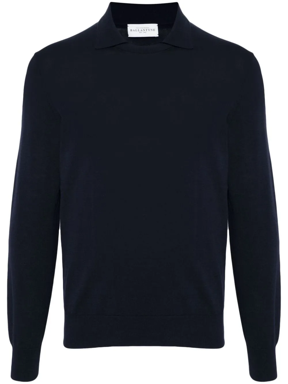 Maglione con colletto polo in blu di BALLANTYNE - uomo