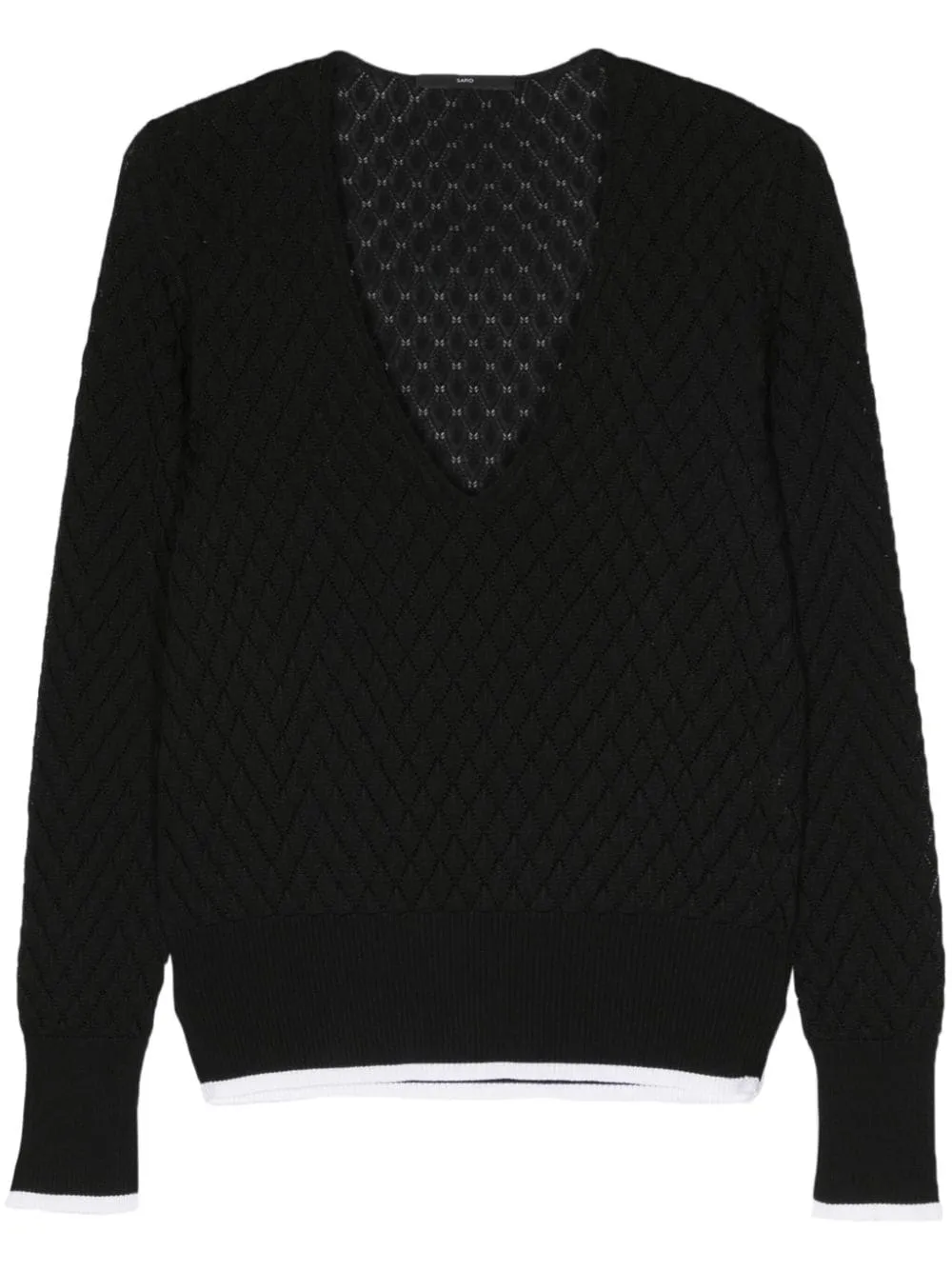 Maglione con scollo a v in blu Sapio - uomo