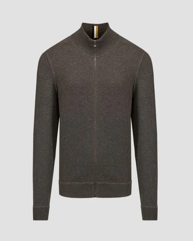 Maglione grigio con lana da uomo Hugo Boss Mentolo
