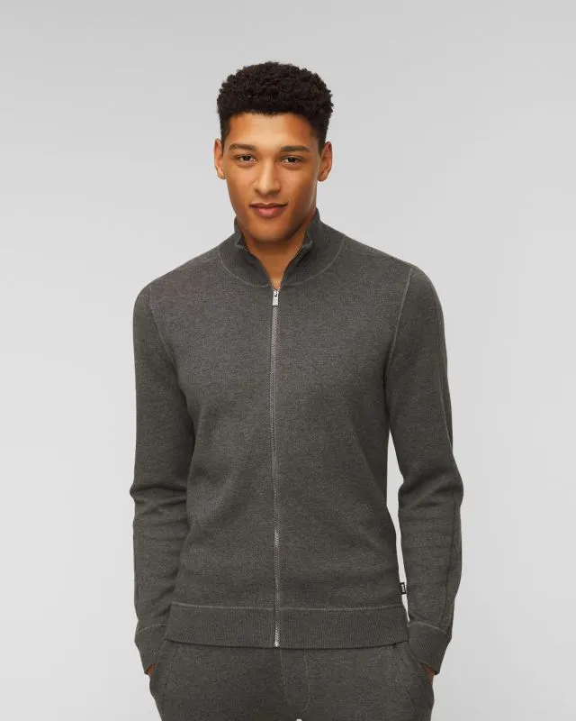 Maglione grigio con lana da uomo Hugo Boss Mentolo