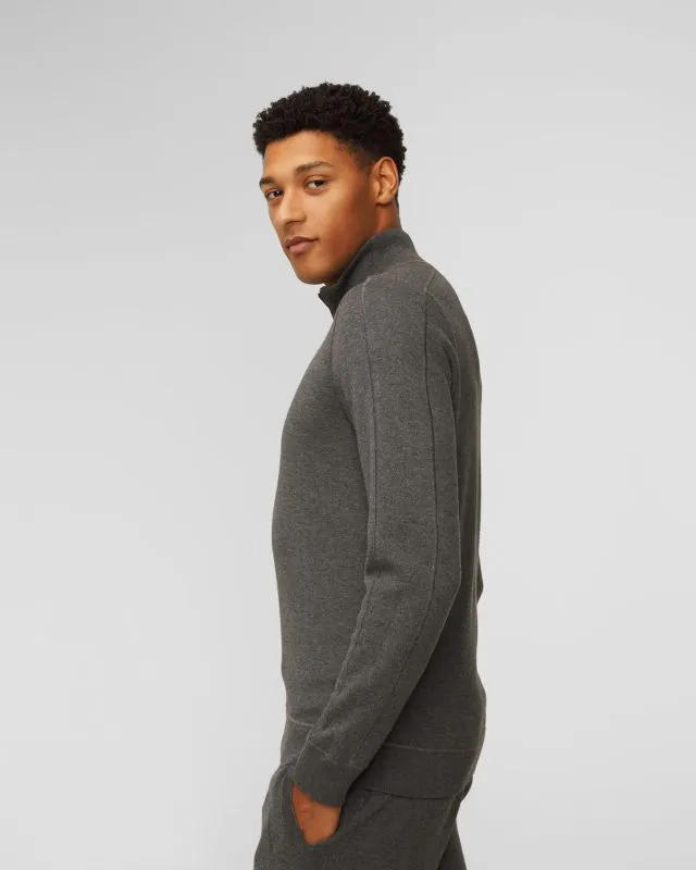 Maglione grigio con lana da uomo Hugo Boss Mentolo