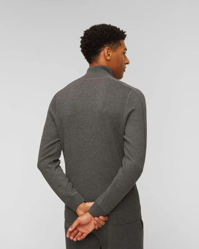 Maglione grigio con lana da uomo Hugo Boss Mentolo