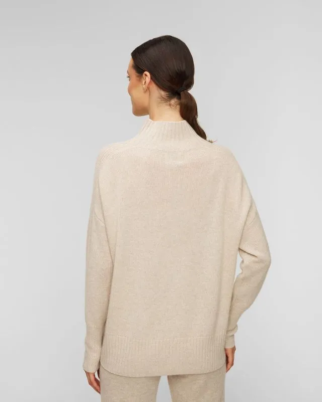 Maglione in cashmere da donna Allude Mockneck a collo alto