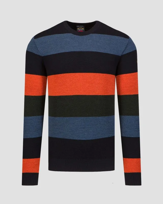 Maglione in lana da uomo Paul&Shark a righe