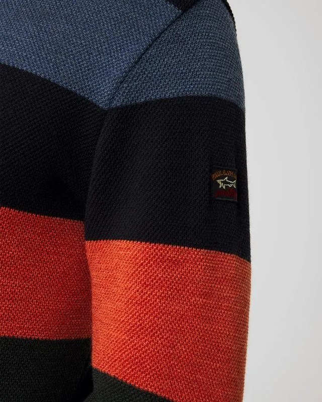 Maglione in lana da uomo Paul&Shark a righe
