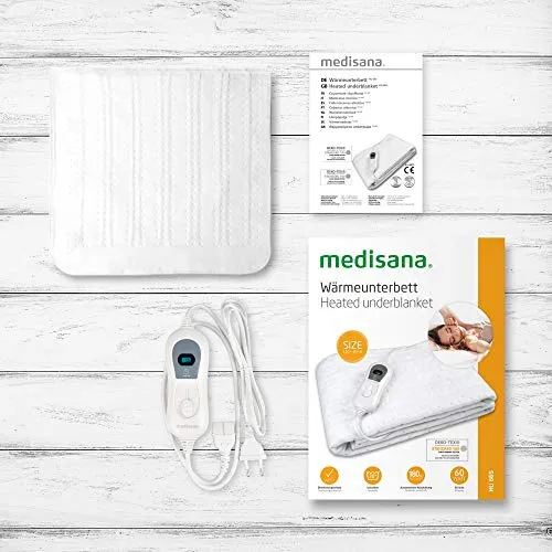 medisana HU 665 Sottocoperta elettrica, 150 x 80 cm, spegnimento automatico, protezione da surriscaldamento, 3 impostazioni di t