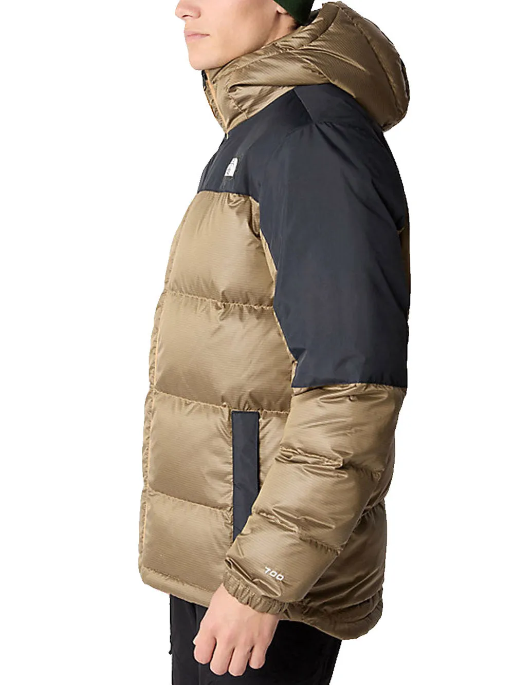 Men's Diablo Recycled Down Hoodie - Almond Butter/TNF Black