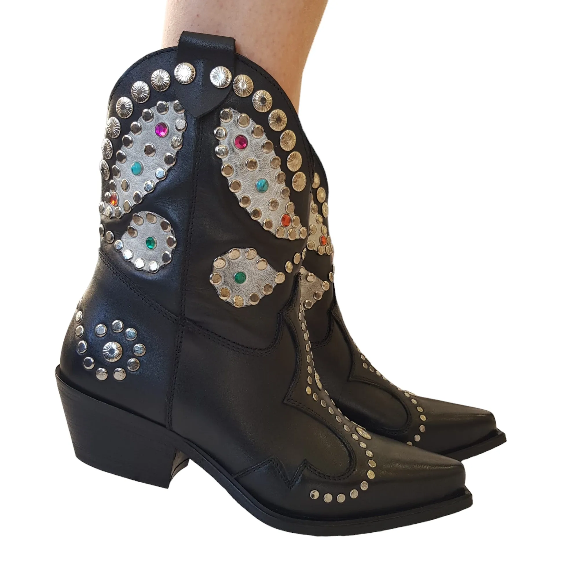 Metisse Stivaletto Texano Donna Black Rif.26