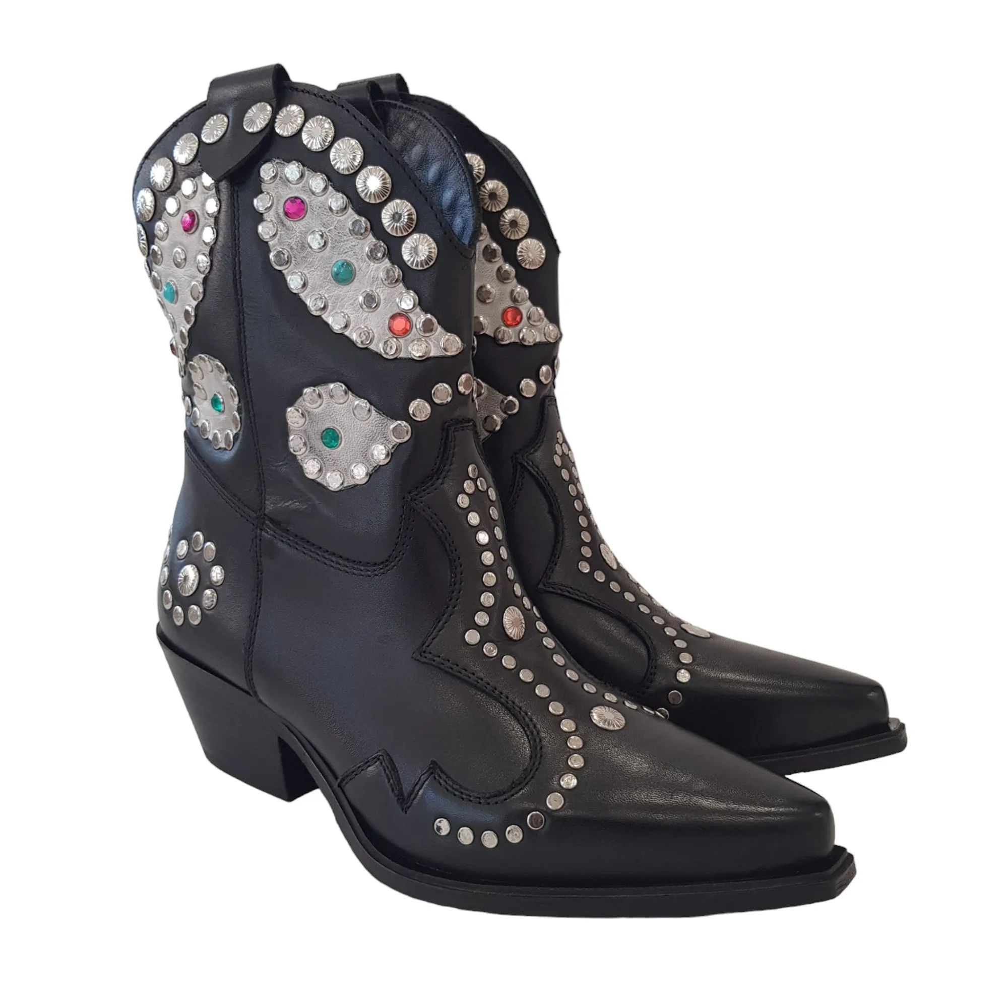 Metisse Stivaletto Texano Donna Black Rif.26