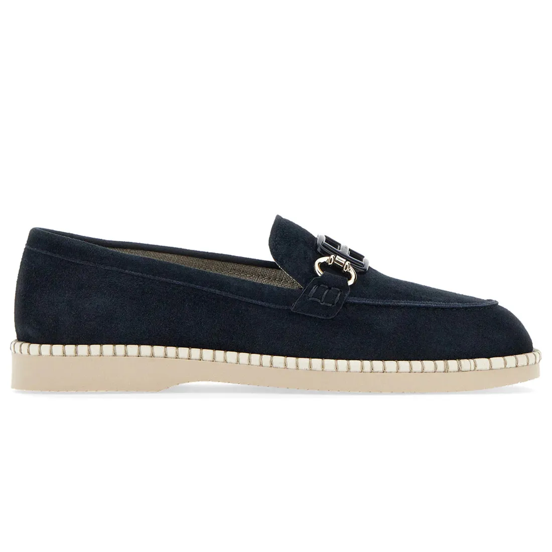 Mocassino destrutturato Hogan H642 Blu in camoscio